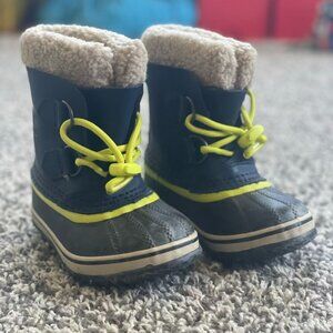 Sorel Navy Blue Waterproof Insulated Snow Boots (NEVER WORN) - toddler size 8